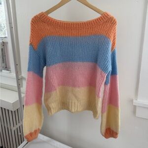 Lovers + Friends Multicolor Striped Sweater